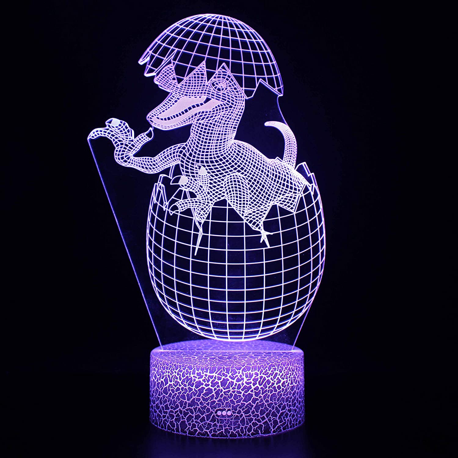 Dinosaur 3D Night Light 16 Color Change Lamp Acrylic Flat ABS Base USB Charger Home Decoration Toy Brithday Xmas Kid Children Gift