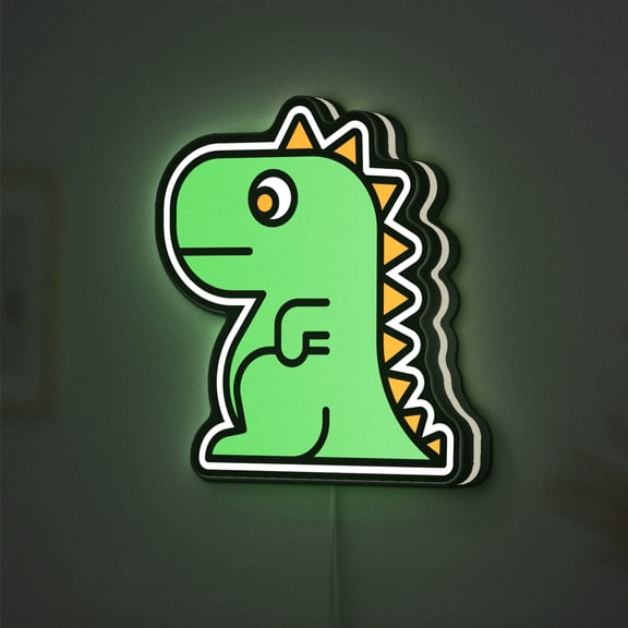 Dinosaur 3D Novelty Light Box, Kids Toy Decor Lighted Sign, Ideal for Children Who Love Dinos (Width 8 inch, 20cm)