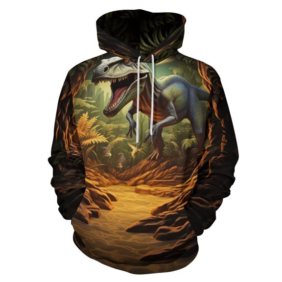 Dinosaur 3D Pattern 3D Print Hoodie Men Women Autumn Thin Pullover Sweatshirt Vintage Streetwear Tops