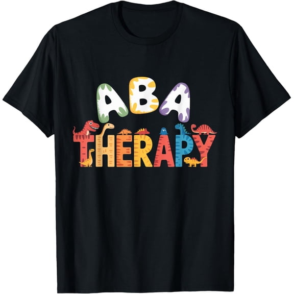 Dinosaur ABA Therapy Behavior Analysis Autism Awareness Graphic T-Shirt