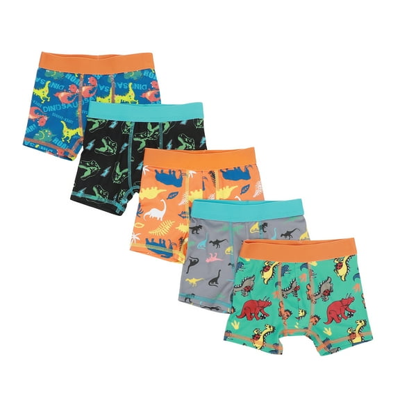 Dinosaur AOP Toddler Boy's 5-Pack Boxer Briefs-2T