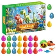 thumbnail image 1 of Dinosaur Advent Calendar 24 Surprise Dinosaur Toys Eggs for Kids Educational Countdown Gift Set Jurassic Theme Learning Activity for Boys Girls Holiday Party Favor, 1 of 5