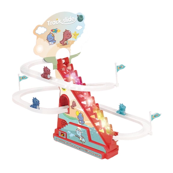 Dinosaur Adventure Automatic Stair Climbing Track Set Interactive Roller Toy for Kids Educational Puzzle Game Stimulates Imagination and Motor Skills