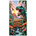 thumbnail image 1 of Dinosaur Adventure Banner Colorful Design Jungle Theme Roaring Dinosaur Backdrop for Kids Party Event Decoration Celebration, 1 of 8