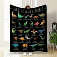 thumbnail image 1 of My Dinosaur Alphabet Blanket Soft & Cozy Micro Fleece Black with Colorful Cartoon Dinosaur Print Perfect for Youngsters' Rooms Gifts All Seasons Sofa Bed or Travel, 1 of 7