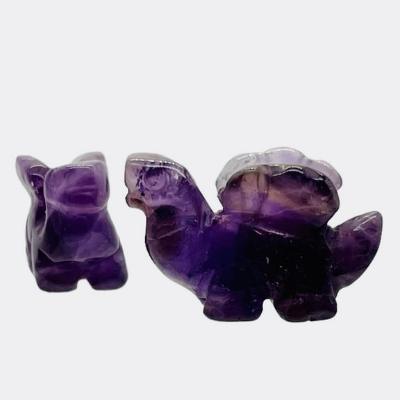 Dinosaur Amethyst Stegosaurus Animal Beads 9258Amd