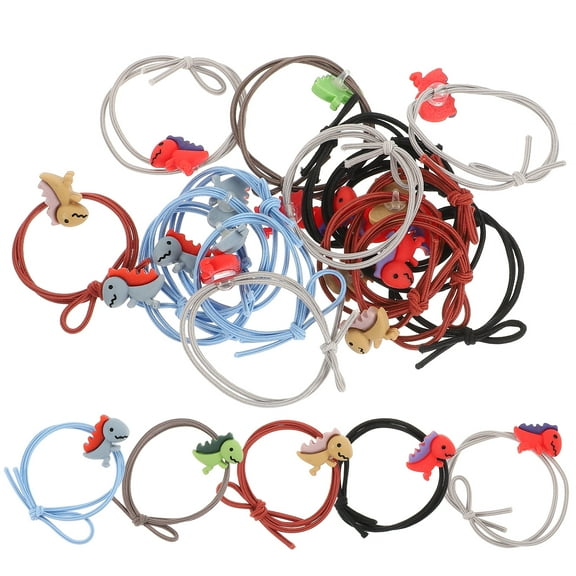 Dinosaur Animal Hair Accessories Daisy Tiara Ties Kids Elastic Ropes for Girls 8-12 20 Pcs