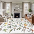 thumbnail image 1 of Dinosaur Area Rugs 8'x10', Washable Small Throw Rugs for Living Room Patio, Funny Dino Cute Cartoon Boys Girls Children Indoor Outdoor Rug Non-Slip Low Pile Carpet Runner Reversible Floor Mats, 1 of 8