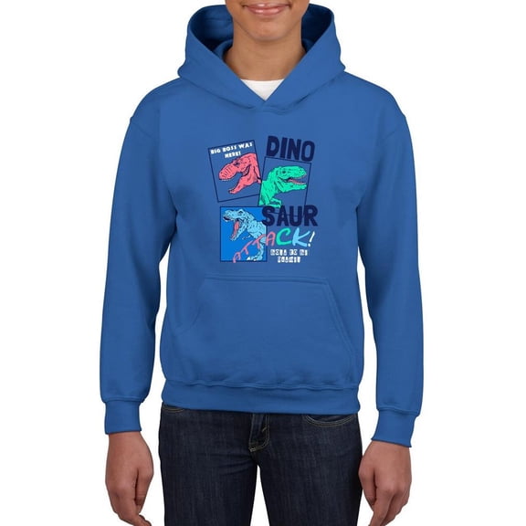 Dinosaur Attack! Hoodie Juniors -Image by Shutterstock, Large