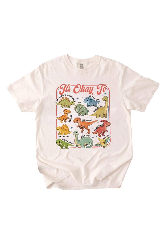 Dinosaur Autism Acceptance T-Shirt, Neurodiversity Pride Tee
