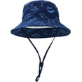 thumbnail image 1 of Dinosaur Baby Boys Sun Hat Cotton Toddler Girls Bucket Hats Summer Sun Protect Cap for Kids Dinosaur Navy 3-6 Months, 1 of 5