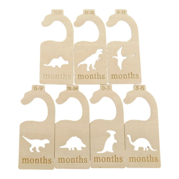 Dinosaur Baby Closet Divider Wooden Baby Closet Organizers Hanging Animal Closet Dividers for Newborn Baby Shower