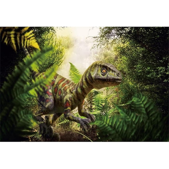 Dinosaur Backdrop for Photoshoot Fabric Jurassic Period Jungle Forest Photography Background for Kids Boys Man Birthday Party Supplies Wallpaper Portrait Photo Props