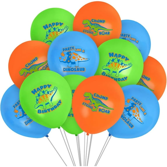 Dinosaur Balloon Bouquet 12 Pack - Dinosaur Party Supplies
