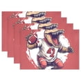 thumbnail image 1 of Dinosaur Baseball 12×18 inch Placemats Heat Resistant Washable Foldable Rectangular Placemats Set Decoration Indoor Outdoor for Kitchen Dining Table 1PC, 1 of 8
