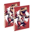 thumbnail image 1 of Dinosaur Baseball Ring Binder Notebook Journey Note Diary College Ruled Spiral Notebook Study Loose Leaf Paper A5 60 Pages, 1 of 8