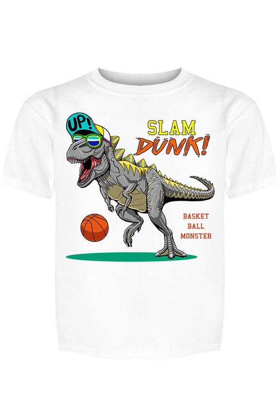 Dinosaur Basketball Slam Tee Men's -Image by Shutterstock