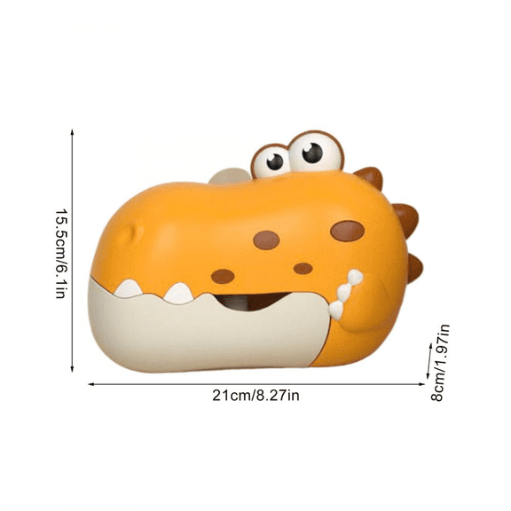 Dinosaur Bath Bubble Machine for Kids, Toddler Bath Toys Bubble Maker Blowers for Ages 1-3 Birthday Gifts for Bathtub & Pool Bath Time