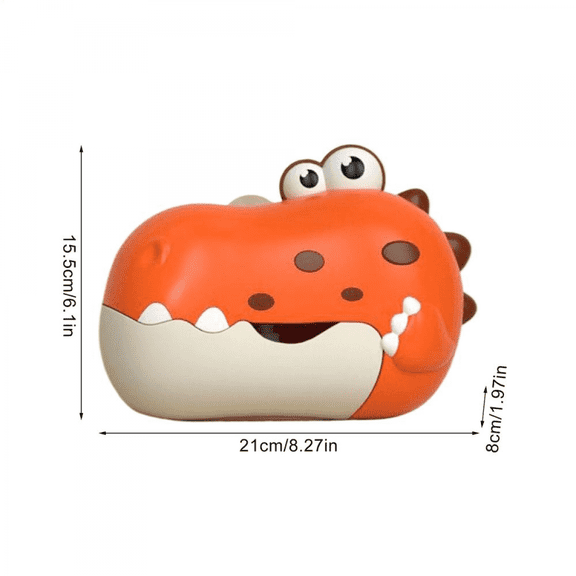 Dinosaur Bath Bubble Machine for Kids, Toddler Bath Toys Bubble Maker Blowers for Ages 1-3 Birthday Gifts for Bathtub & Pool Bath Time