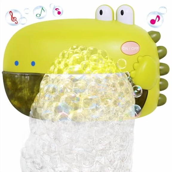 Dinosaur Bath Toys,Baby Bath Toys for The Baby Bathtub,Toddler Automatic Bubble Machine,Plays 12 Children’s Songs,Makes Great for Toddlers Age 2 3 Year Old Girl Boy
