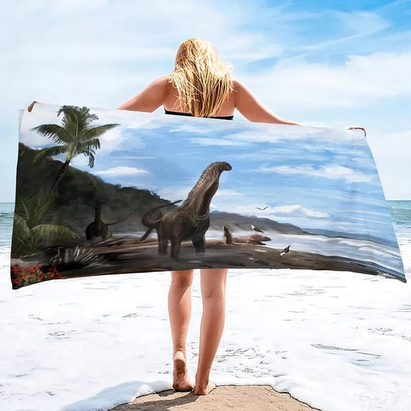 Dinosaur Beach Towel Camping s for Boys s Quick Dry Ultra Absorbent Super Soft Blanket Pool Travel Shower (11)