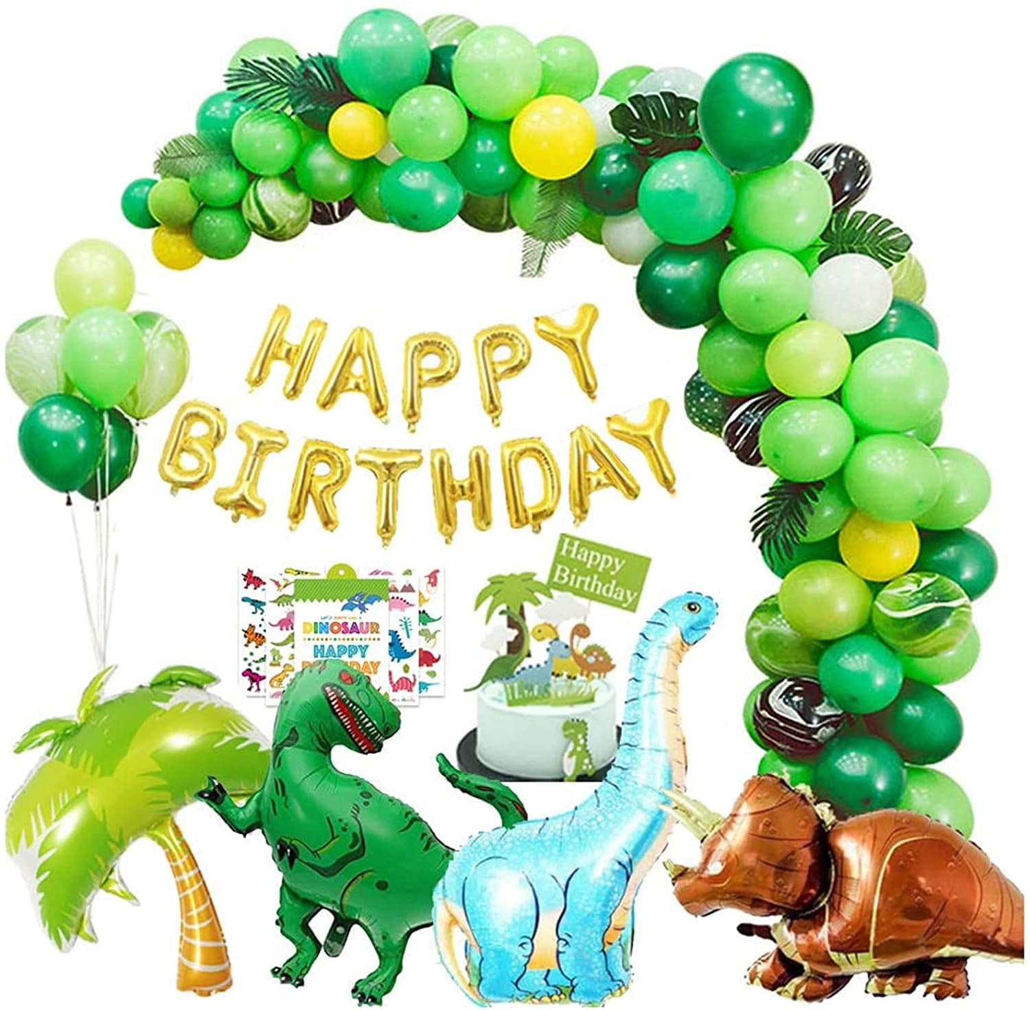  meowtastic Rainbow Birthday Decorations - Colorful Happy  Birthday Banner with Honeycomb Ball, Dinosaur Hanging Swirl Streamer,  Circle Dot Garland Decoration - Birthday Party Decorations for Boys Kids :  Toys & Games