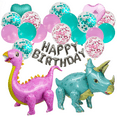 thumbnail image 1 of Dinosaur Birthday Party Decorations PINK and TEAL JUMBO Dinosaur Balloons, 1 of 6