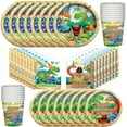thumbnail image 1 of Dinosaur Birthday Party Supplies Tableware Classic Set for 16 Guests, 1 of 8