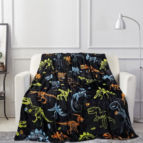 Dinosaur Blanket 50"*60" Dinosaur Blanket for Boys Baby Girls Women Dinosaur-Themed Stuff Dinosaur Room Decor Super Soft Cozy