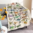 thumbnail image 1 of Dinosaur Blanket for Boys Girls, Cute Colorful Dino Soft Kid Blanket with Dinosaur Pattern Gifts for Animal Dinosaur Fans, Lightweight Flannel Blanket for Bed Sofa Couch Camping 80"x60" for Adult, 1 of 6