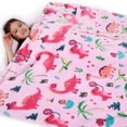 thumbnail image 1 of Dinosaur Blanket for Girls, Pink Dinosaur Throw Blanket for Girls, Fluffy Cozy Kids Blanket with Vibrant Dinosaurs Pattern on Both Sides, Soft and Warm Throw Blanket - 50x60 Inches, 1 of 6