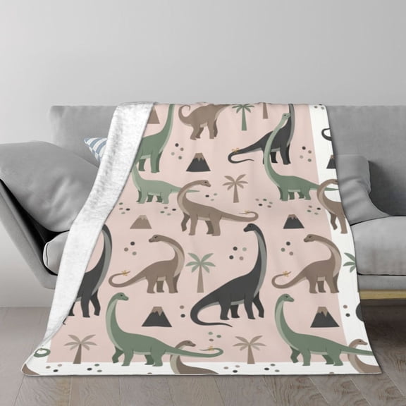 Dinosaur Blanket, Soft Lightweight Throw Blanket, Cozy Blanket for Bed, Sofa, Couch, Home Decor, Birthday Gift 50x40