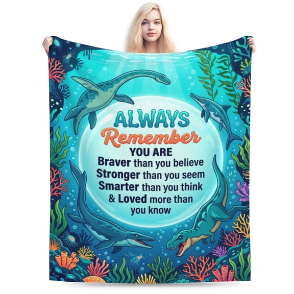 Dinosaur Blanket for Birthday Gift Cozy Soft Lightweight Flannel Throw Blanket for Couch Bed Living Room Bedroom Home Decor 50x40