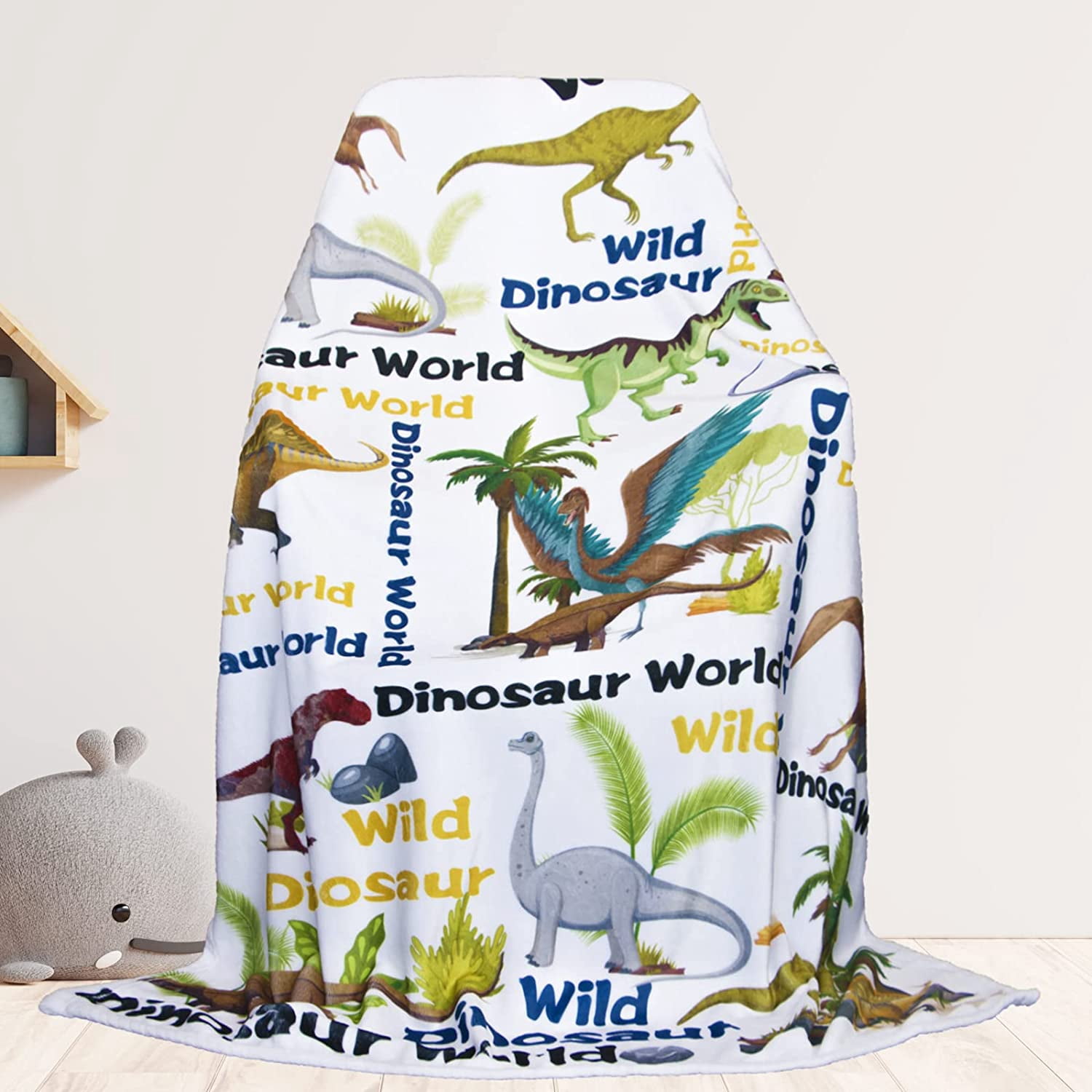 Dinosaur Blanket for Boy, Throw Blanket for Girls, Kids Soft Cute Dinosaur Blankets, Room Decor, Flannel Sofa Bed Throw Blanket 60x50 inch