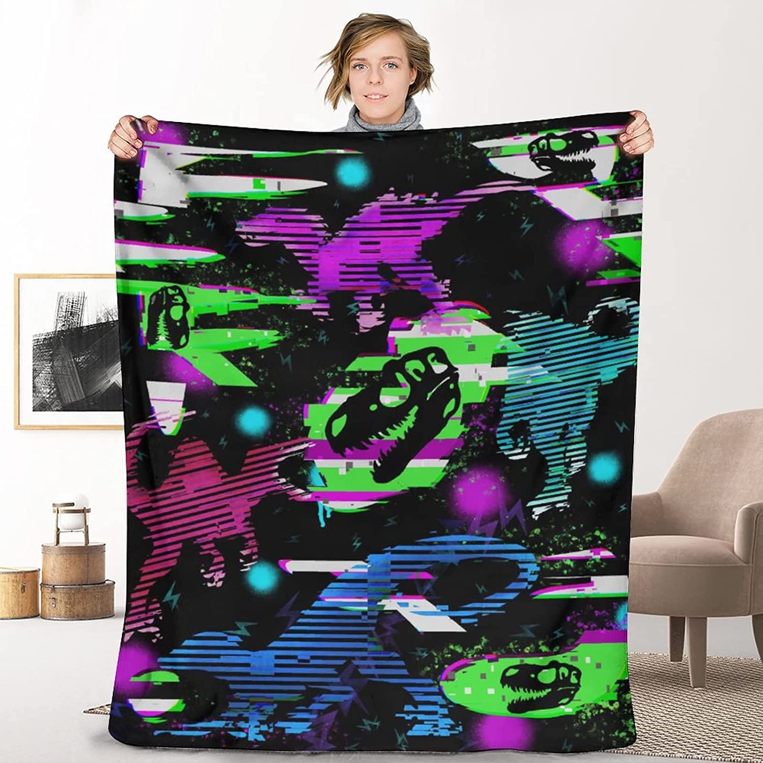 Dinosaur Blanket for Boys Girls Dino Throw Blanket 60"x80" Dinosaur Christmas Birthday Gifts for Boys Girls Dino Room Bedroom Decor