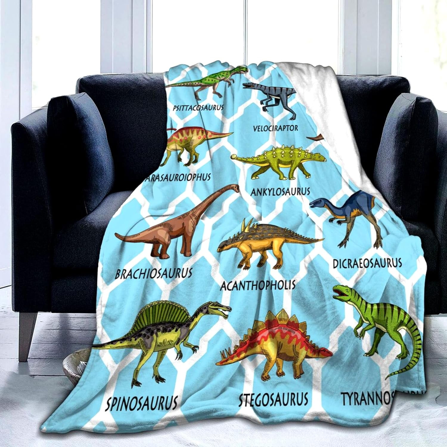 Dinosaur Blanket for Boys Girls Kids Toddler Flannel Throw Blanket Baby Dinosaurs Gifts for Children Sofa Bedroom Living Room 60"x50"