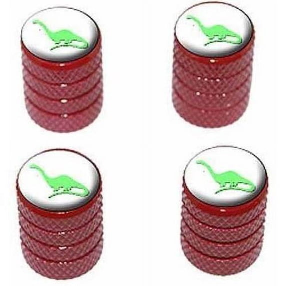 Dinosaur Brontosaurus Tire Rim Wheel Aluminum Valve Stem Caps, Multiple Colors