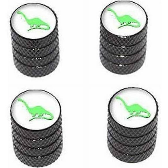 Dinosaur Brontosaurus Tire Rim Wheel Aluminum Valve Stem Caps, Multiple Colors