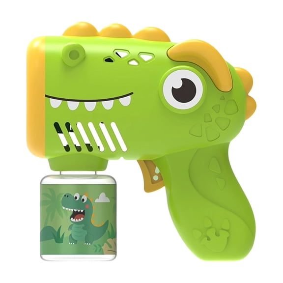 Dinosaur Bubble Blower, Automatic Battery Operated Bubble Machine with Handheld Bubble Maker and Bubble Solution for Outdoor Party Carnival Events (Green)