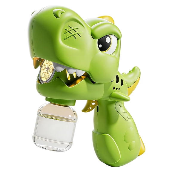 Dinosaur Bubble Blowing Machine with Open Mouth Bubble Spray, Automatic Bubble Maker with 65ml Bubble Solution for Outdoor Party Beach Camping Festival Wedding Decorations (Green)