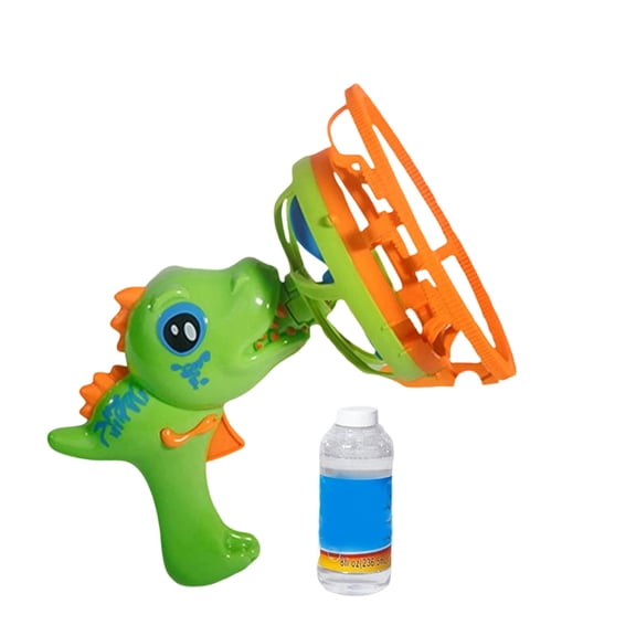 Dinosaur Bubble Machine, Battery Operated Electric Bubble Blower with 8oz Solution, Summer Outdoor Water , Portable Fan Function for Beach, Park & Birthday Party Gift