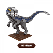 Dinosaur Building Blocks Set for Adults Micro Bricks Dino Figures Model Kit with Display Base for Kids Ages 14+ Fun to Build Dinosaur Set & Gifts870+Pieces