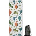 thumbnail image 1 of Dinosaur and Cactus Pattern Hot Yoga Mat Towel Non Slip for Hot Yoga - Quick-Drying Yoga Mat Cover with 4 Corner Pockets with Travel Bag - Hot Yoga Towel Non Slip Grip Moisture Wicking Sweat 70"x26", 1 of 6