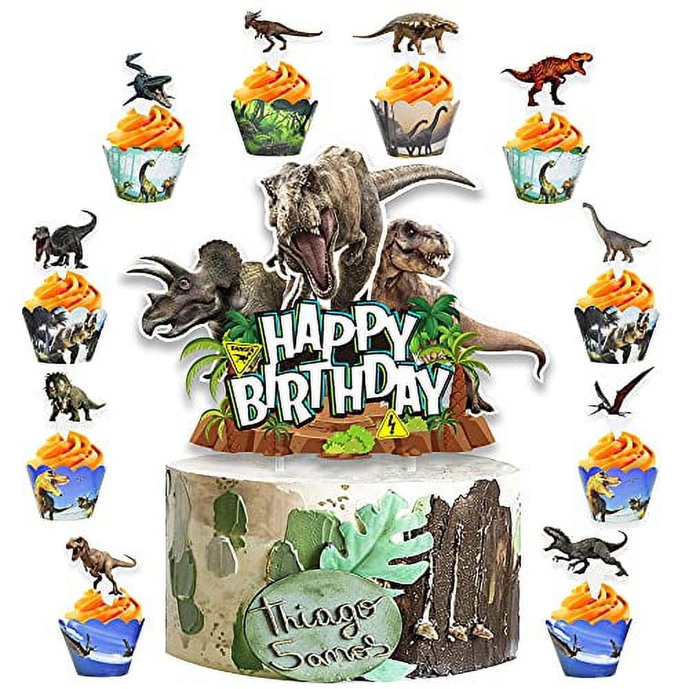 13pcs 3d Dinosaur Cake Topper Cupcake Topper Cake Décorations pour enfants  Anniversaire Baby Shower Party Supplies