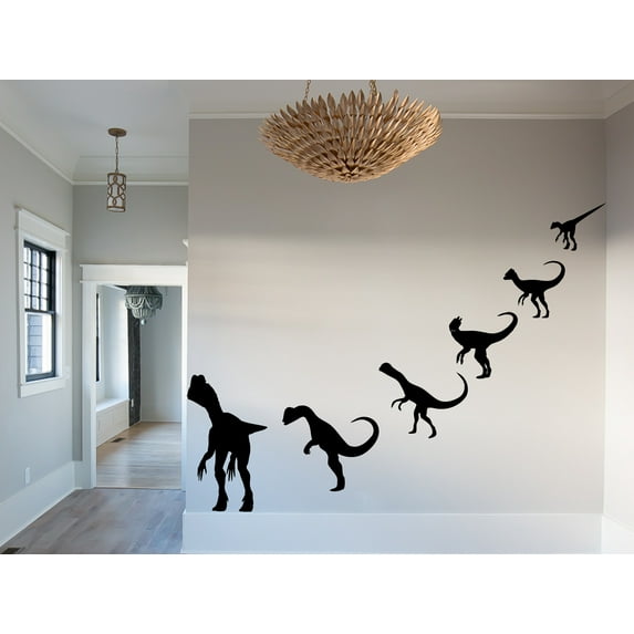 Dinosaur Came To My House Decals Décor Kid Room Stickers Heights10" (A set of Six different size)