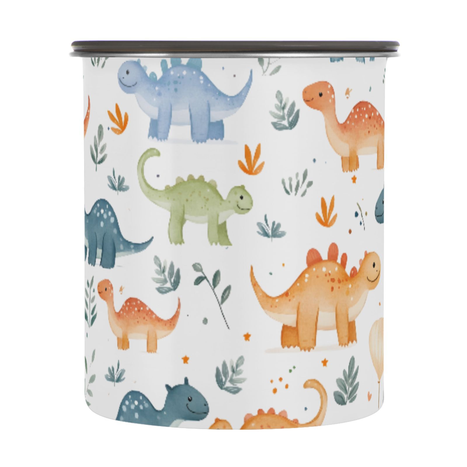 Dinosaur Cartoon Dino Airtight Coffee Bean Canister 30oz Food Storage Containers with Lids For Gournd, Tea, Sugar, Flour, Rice, Cereal, Candy Cookie Jar
