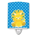 thumbnail image 1 of Dinosaur Ceramic Night Light, Yellow Triceratops, 1 of 2