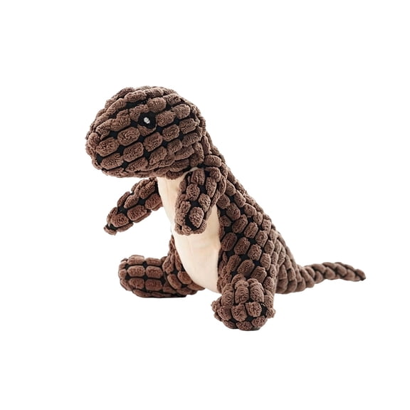 Dinosaur Chew Toy for Aggressive Dogs - Rubber Teething Bone with Interactive Dispenser Squeaky Pet Supplies
