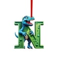 thumbnail image 1 of Dinosaur Christmas Ornament 26 Letters Hanging Pendant Ornaments Plastic Initial Monogram Xmas Tree Decorations with Hanging Rope Unique Customized Funny Gift for Kids, 1 of 2