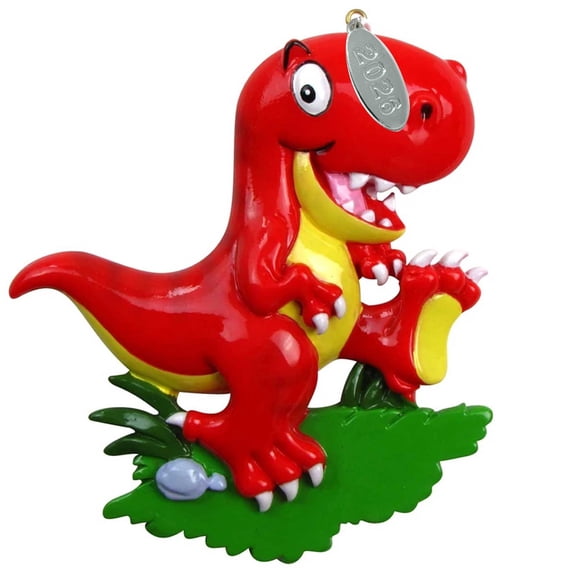 Fun T-Rex Dinosaur Christmas Ornament For Kids, Great Dinosaur Gift Idea or stocking Stuffer, Comes in Gift Box